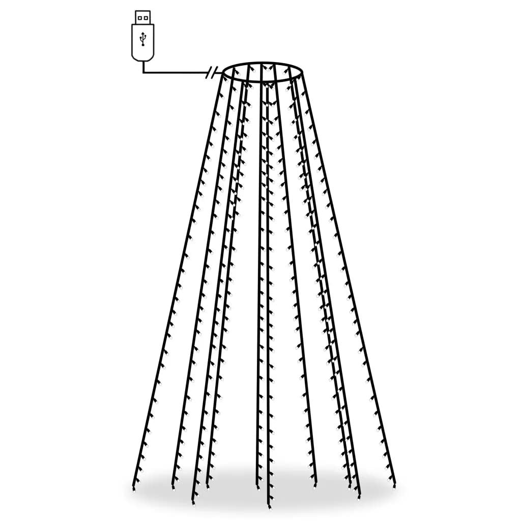 vidaXL Christmas Tree Light 300 LED Warm White Waterfall Lights Model 51281 Indoor/Outdoor Decor
