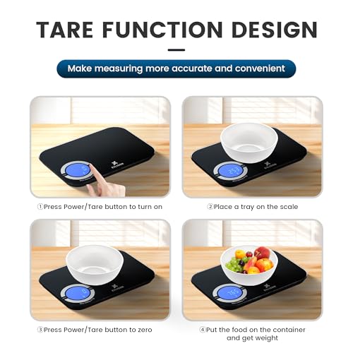 EILISON Smart Kitchen Scale with Bluetooth App, High-Precision Digital Food Scale for Baking, Cooking & Diet, 8000 Food Da...