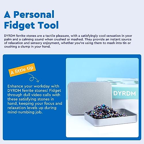 DYRDM 500+ Original Ferrite Putty Colorful, Sensory Stones, Adult Fidget Stress Relief Desk & Office Item, Ferrite Stones ...