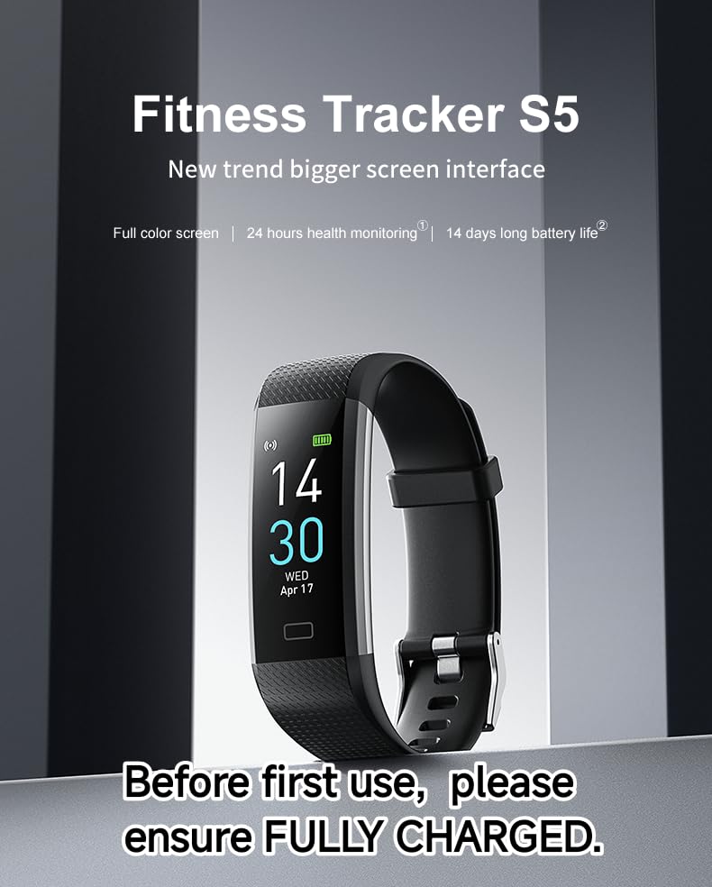 BrilliantHouse Fitness Tracker with Heart Rate Sleep Monitor Step Counter, Activity Tracker IP68 Smart Watch Health Tracke...
