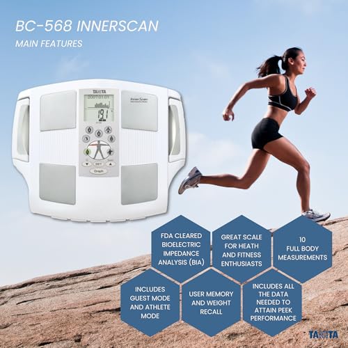 Tanita BC-568 InBody Digital Scale - Japan Technology Segmental Body Composition Analyzer with Smart BMI, Fat, Muscle Mass...