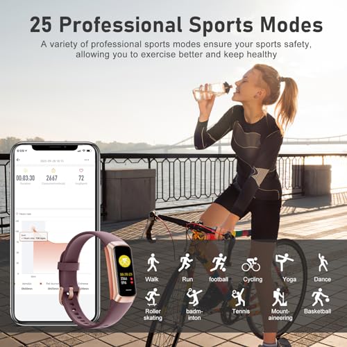 Fitness Tracker with Step Counter/Calories/Stopwatch, Activity Tracker, Health Tracker with Heart Rate Monitor, Sleep Trac...
