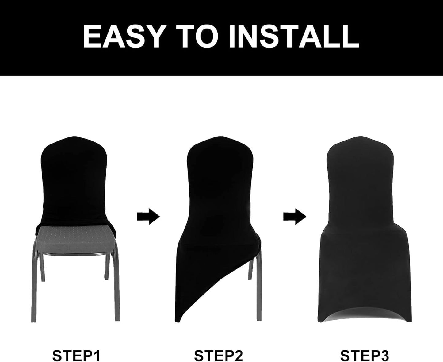Spandex Chair Covers, 25PCS, Removable Washable Protector for Living Room, Party, Banquet, Wedding, Hotel