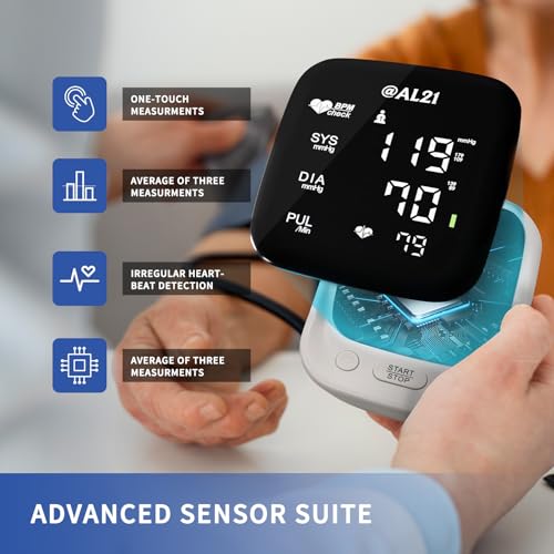 @AL21 Blood Pressure Monitor for Home Use, Upper Arm Digital Accurate and Portable Blood Pressure Monitor with Large Cuff,...