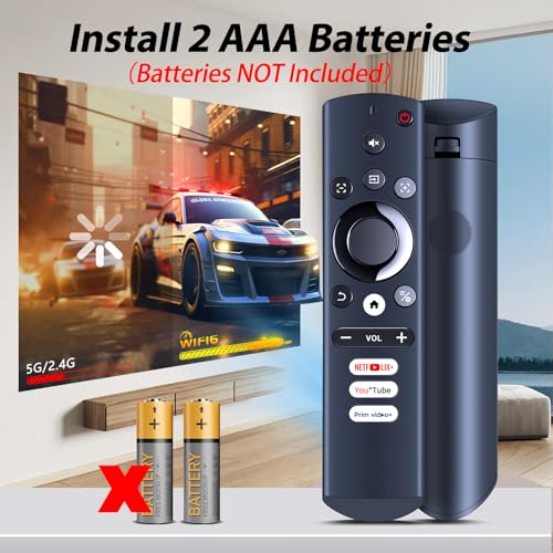 WDZP New Voice Replacement Remote Control fit for GooDee Smart 4K Projector YG600-Movin