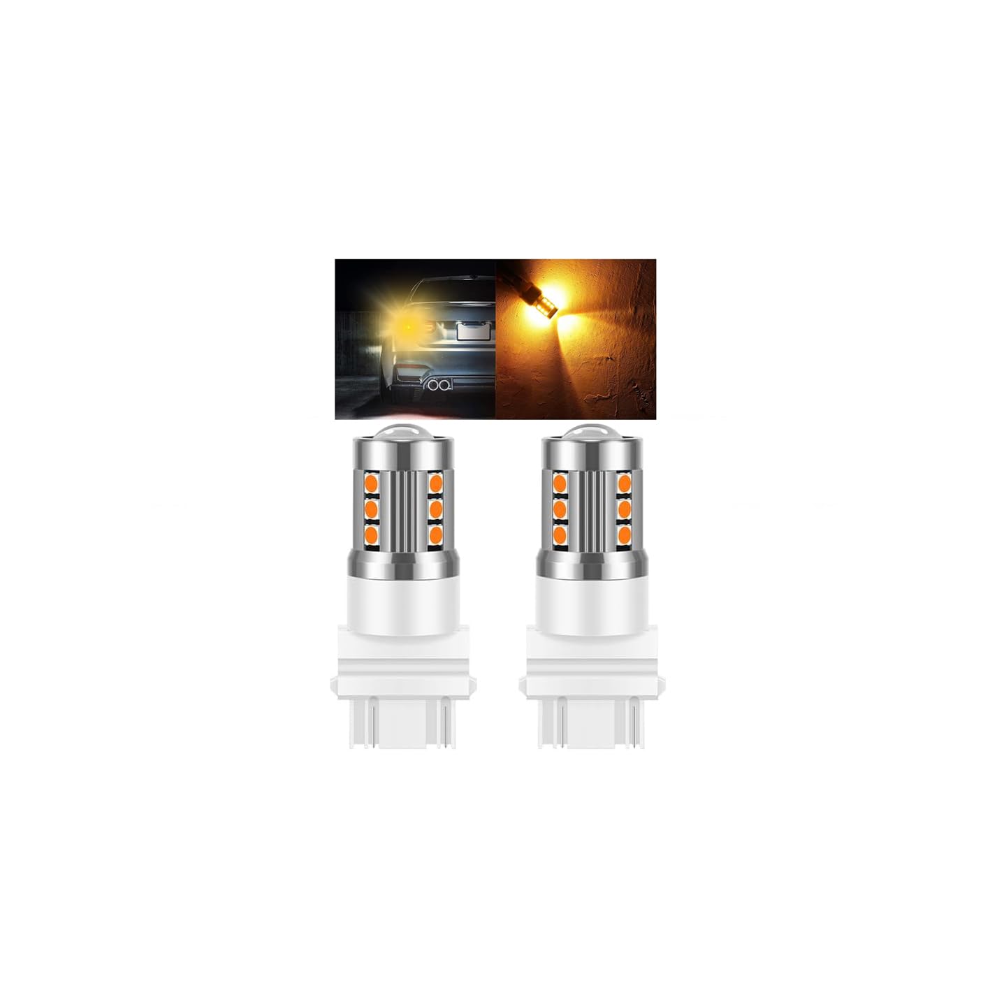 Mandark 3156 Led Car Turn Signal Bulbs  2Pcs Super Bright Automotive Front Rear Blinker Light  Brighter Vehicle Marker Parking Lighting Accessories  Universal For Suv Sedan Truck (Yellow)