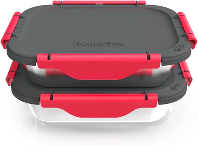 HeatsBox Inner Dish Set of 2 Reusable Stainless Steel Containers with Lid to Meal Prep Food | Freezer and Oven Safe | Compatible Go Lunch Box (buy separately, not included)