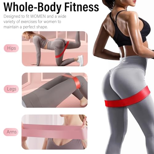 FTTYONE Set of 5 Resistance Bands for Working Out, Different Levels Elastic Band for Home Gym Long Exercise Workout, with ...