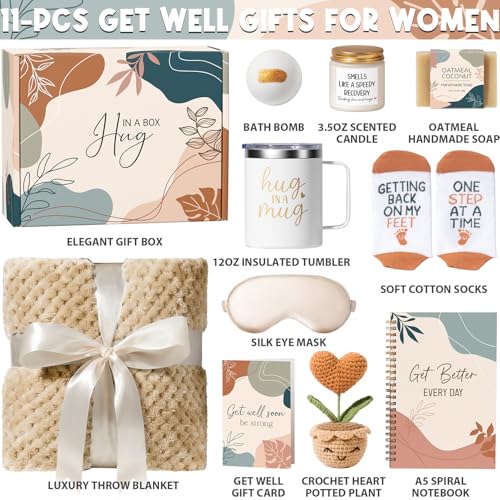 Get Well Gifts for Women After Surgery Recovery, Get Well Soon Gift Baskets for Women Chemo Care Package, Thinking of You ...