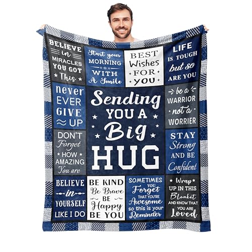 Basiole Get Well Gifts for Men After Surgery Blanket 60’’X50’’, Sympathy/Thinking of You/Inspirational/Encouragement/Feel ...