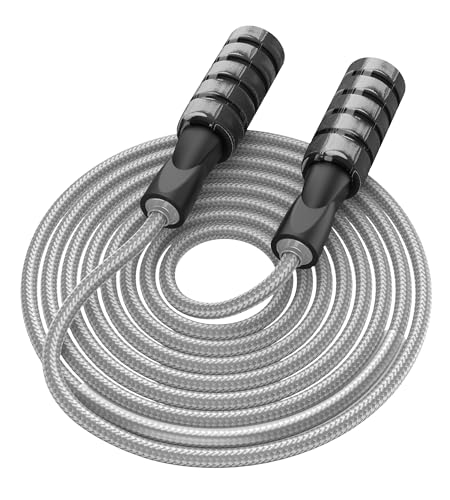 CRHOEIQ Jump Rope for Women Men, Fitness Jumprope for Women Workout, Adjustable Adult Exercise Skipping Rope