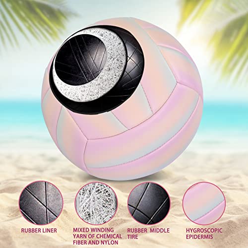 BYAOSUN Soft Official Volleyball for Indoor Outdoor Beach, Size 5 Training Volleyball for Beginner Teenager Adult