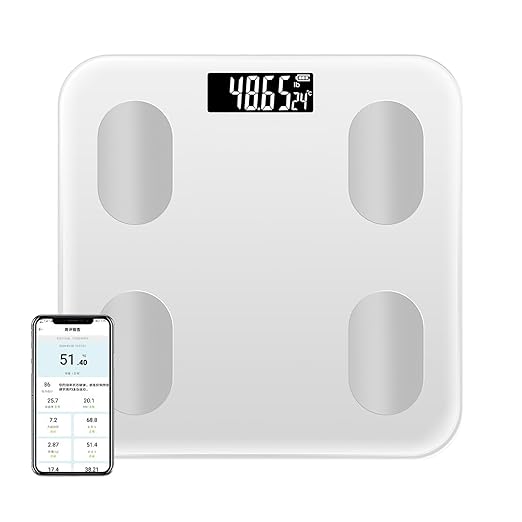 Scale for Body Weight and Fat Percentage,Digital Accurate Bathroom Smart Scale with Large Display,Eligible 13 Body Composi...
