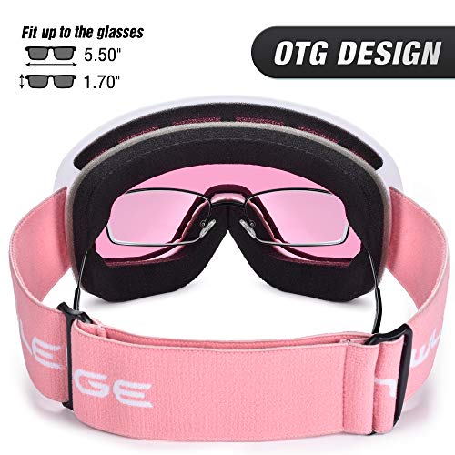 Snowledge Ski Goggles for Men Women with UV Protection, Anti-Fog Dual Lens