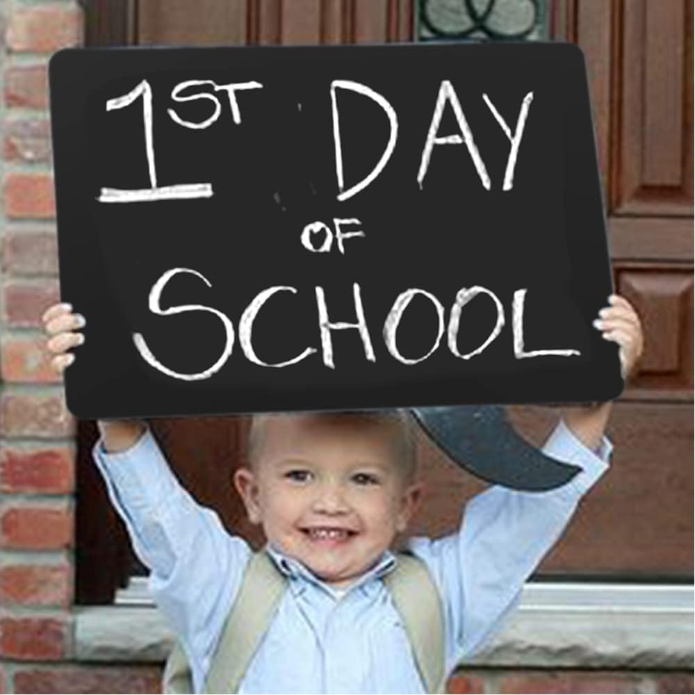 NEWNEWSHOW 8.7x12 Inch Erasable Message Board Sign with Hanging String, Store Signs Chalkboard, Menu Chalkboard, Message Board, Bar and Special Event Decorations, Double-Sided Painting