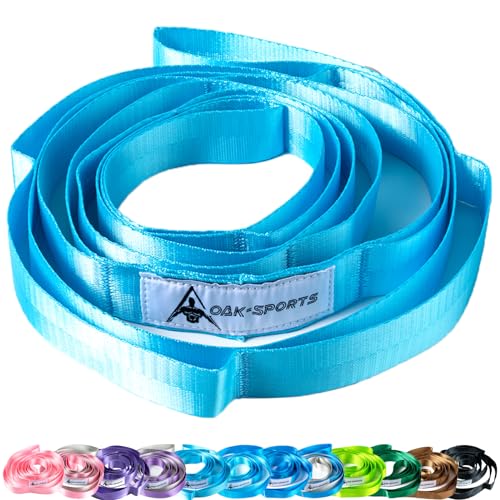 Oak-Sports Stretching Strap Yoga Strap for Physical Therapy with 10 Loops, Yoga Straps for Stretching, Upgraded Non-Elasti...