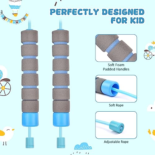 Flintronic Skipping Ropes for Children, 2 Pack Adjustable Jumping Rope for Kids, 2.6m Skipping Rope with Skin-Friendly Foa...
