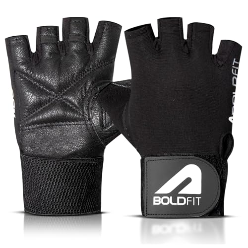 Boldfit Gym Gloves for Men & Women with Wrist Support Accessories for Weightlifting, Training, Exercise, Cycling Gloves, B...