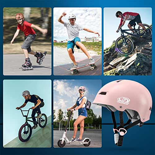 Findway Pro Skateboard Helmet [Safety Certified] Two Removable Liners Bike Helmet for Kids Youth & Adults for Skate, Scoot...