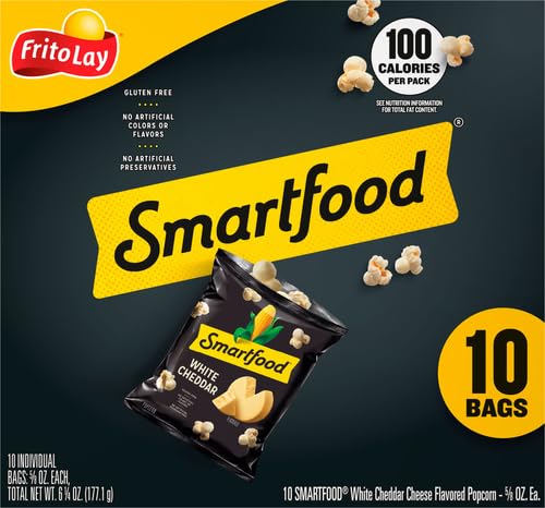 Frito-Lay Smartfood Popcorn White Cheddar, 0.625 Ounce, 10 Ct