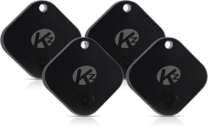 KZO Bluetooth Tracker (2025 Upgrade Version) Work with iOS and Android Devices, Phone Finder, Find Nearby, Loud Sound, Rep...