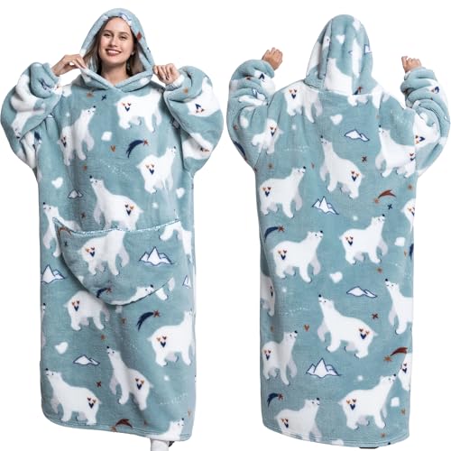 HZAAM Wearable Blankets for Women, Adult Wearable Blanket Men, Blanket Hoodie