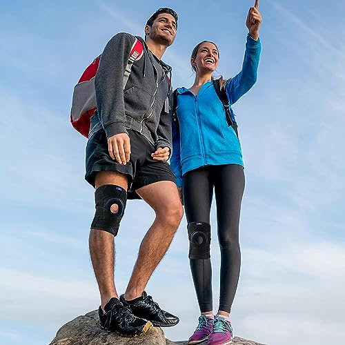 ABYON Knee Brace for Men and Women for Meniscus Tear, ACL, Arthritis. Knee Support with Dual Side Stabilizers & Crossed Co...