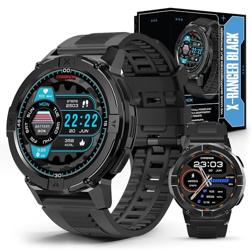 CARBINOX X-Ranger Smart Watch (Answer/Make Calls), Rugged Fitness Tracker IP69K Waterproof, Compatible with Android and iO...