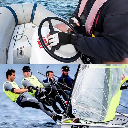 FitsT4 Sports Sailing Gloves 3/4 Finger and Grip Great for Sailing, Yachting, Paddling, Kayaking, Fishing, Dinghying Water...