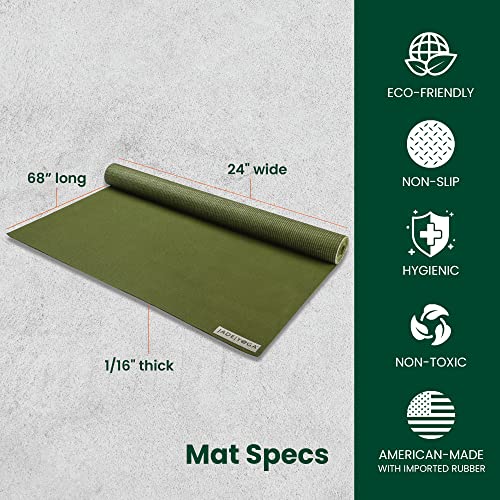 JadeYoga Voyager Yoga Mat - Lightweight & Portable Rubber Yoga Mat - Non-Slip Exercise Mat for Women & Men - Great for Yog...