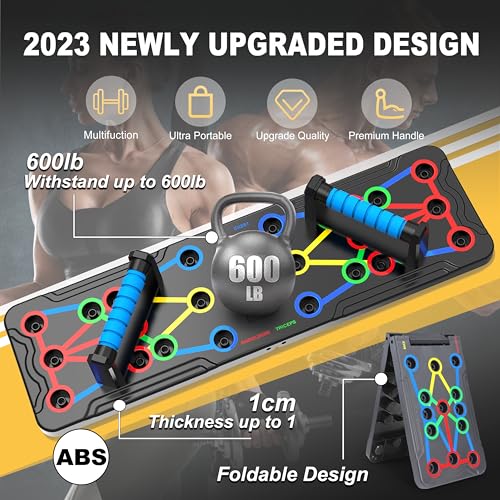 Solid Push Up Board 15 in 1 Home Workout Equipment Multi-Functional Pushup Stands System Fitness Floor Chest Muscle Exerci...