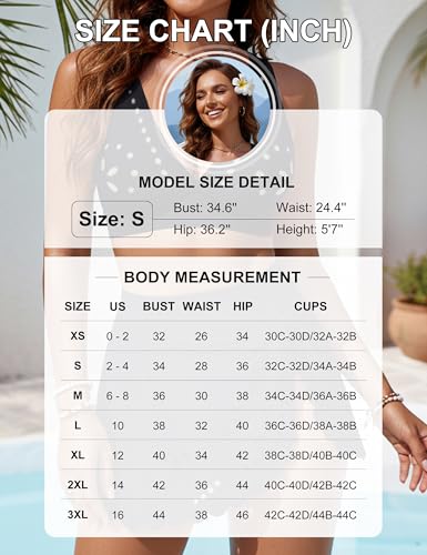 Blooming Jelly Womens High Waisted Bikini Sets Tummy Control Swimsuits with Skirt Two Piece Cutout Bathing Suits