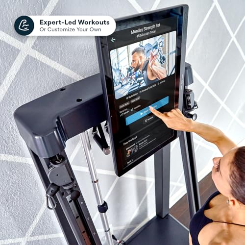 Echelon Strength Home Smart Gym – WiFi-Enabled 24-Inch HD Touchscreen, 5–110 LB Digital Resistance Per Arm, Foldable Mirro...