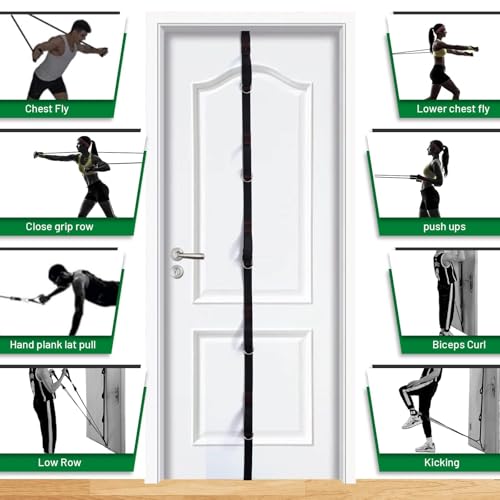 Slim Panda Door Anchor Strap for Resistance Bands, Door Resistance Bands for Workouts, Strength Training, Portable Door Gy...