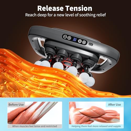 Shineforu 20-Head Massage Gun, 30 Intensity Levels 3 Modes, Deep Tissue Massager with 50KG Force & Noise-Free Motor for Ne...