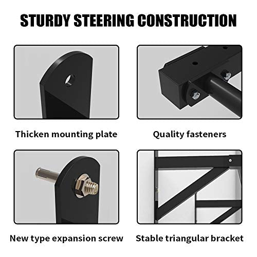 BESTHLS Wall Mounted Pull Up Bar and Dip Station, Heavy Duty Wall Mount Pull-up Chin Up Bar Multifunctional Home Gym Worko...