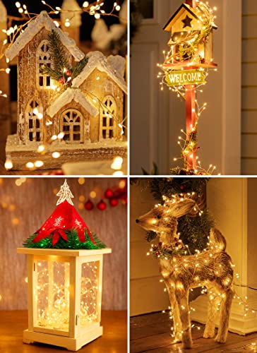 120LED 10FT Solar Fairy Lights Outside Waterproof, 8 Lighting Modes IP65 Outdoor Solar String Lights Outdoor Waterproof Fi...