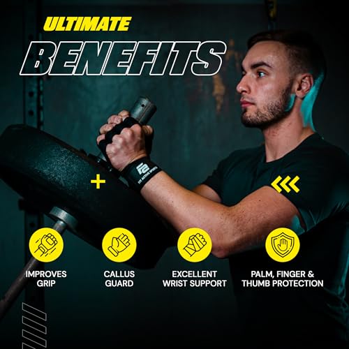 Fit Active Sports New Ventilated Weight Lifting Workout Gloves with Built-in Wrist Wraps for Men and Women - Great for Gym...