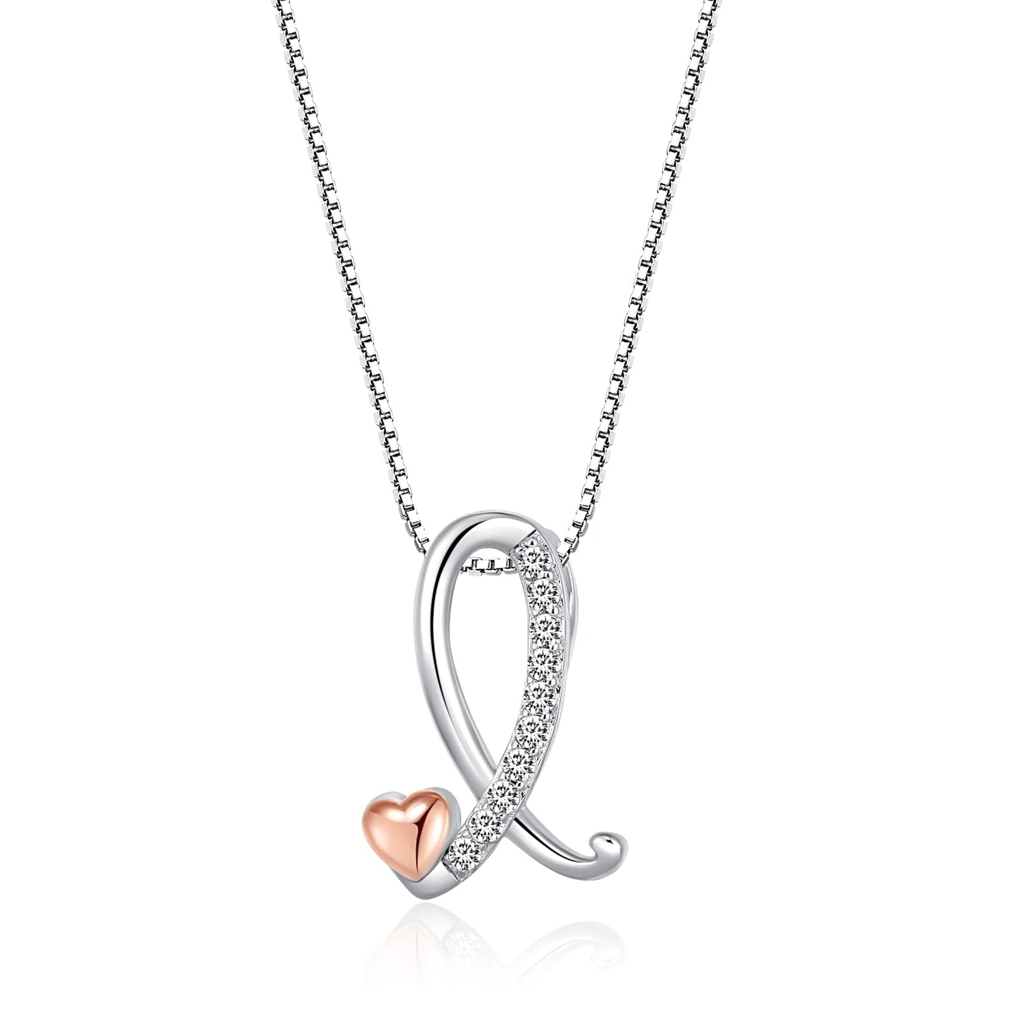FLNEOO Initial Necklaces for Women - 14K Silver Letter Necklace for Teen Girls, Cute Name Necklace Dainty Gifts for Girls, Jewel