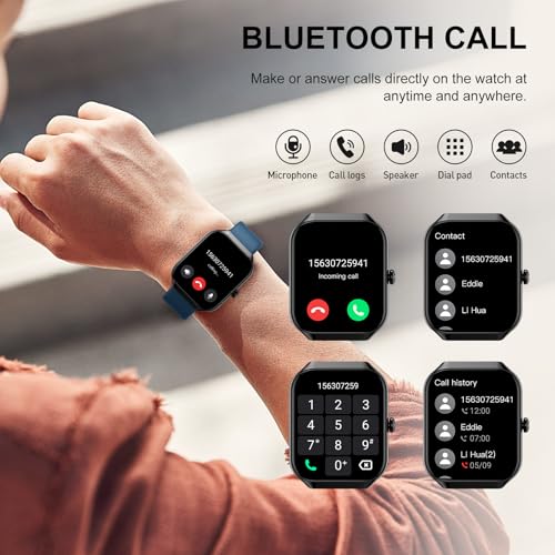 Smart Watch for Men Women (Answer/Make Call), 1.96"HD Smartwatch with Heart Rate/Sleep Monitor/Pedometer, 113+ Sports Fitn...