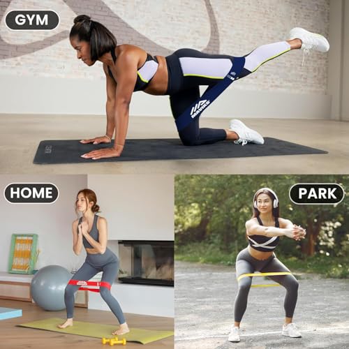 MAVIKS Exercise Resistance Bands for Working Out Set of 5 for Women and Men, Stretch Bands for Exercise, Physical Therapy,...