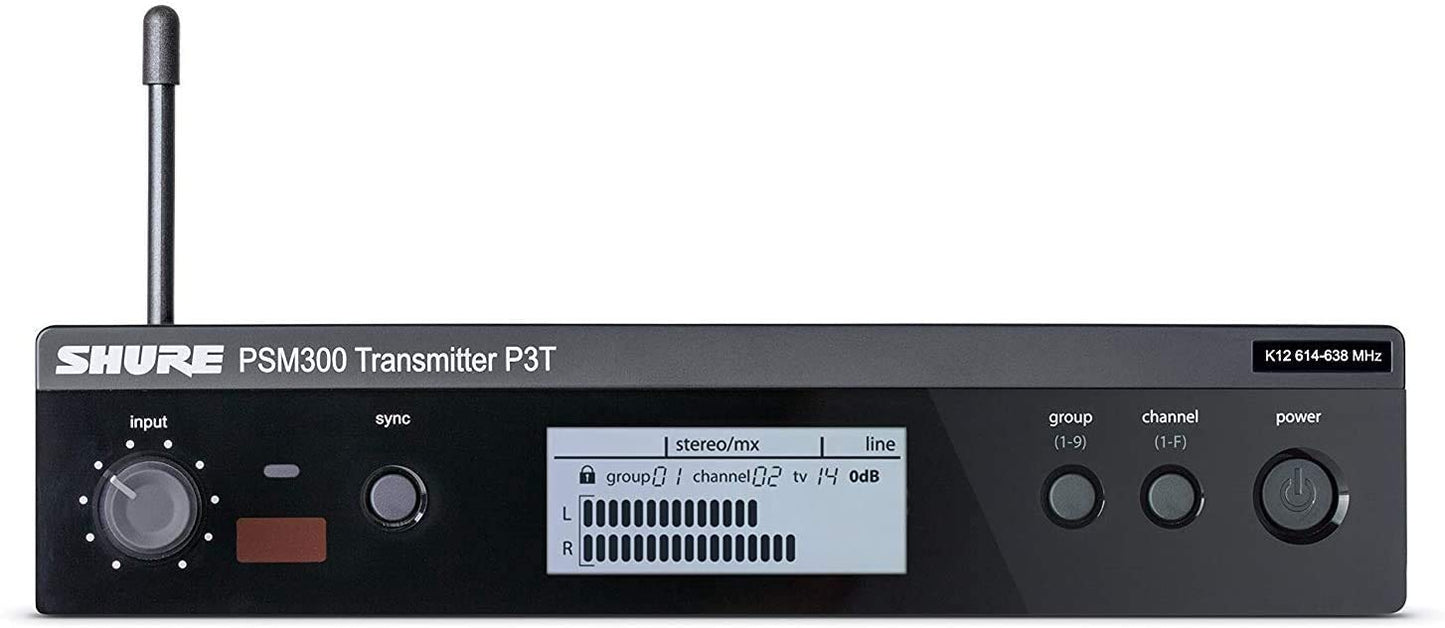Shure Psm300 P3Tra215Twp Pro Wireless In-Ear Personal Monitor System With Se215-Cl Earphones, Twinpack - J13 Band