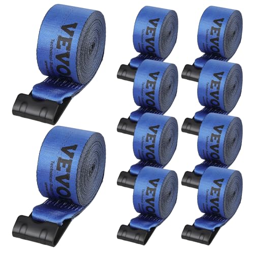 VEVOR Truck Straps, 4" x30' Heavy Duty Tie Down w/Flat Hooks 18,000lbs Break Strength, WLL# 6000lbs, Cargo Straps Tie Down...