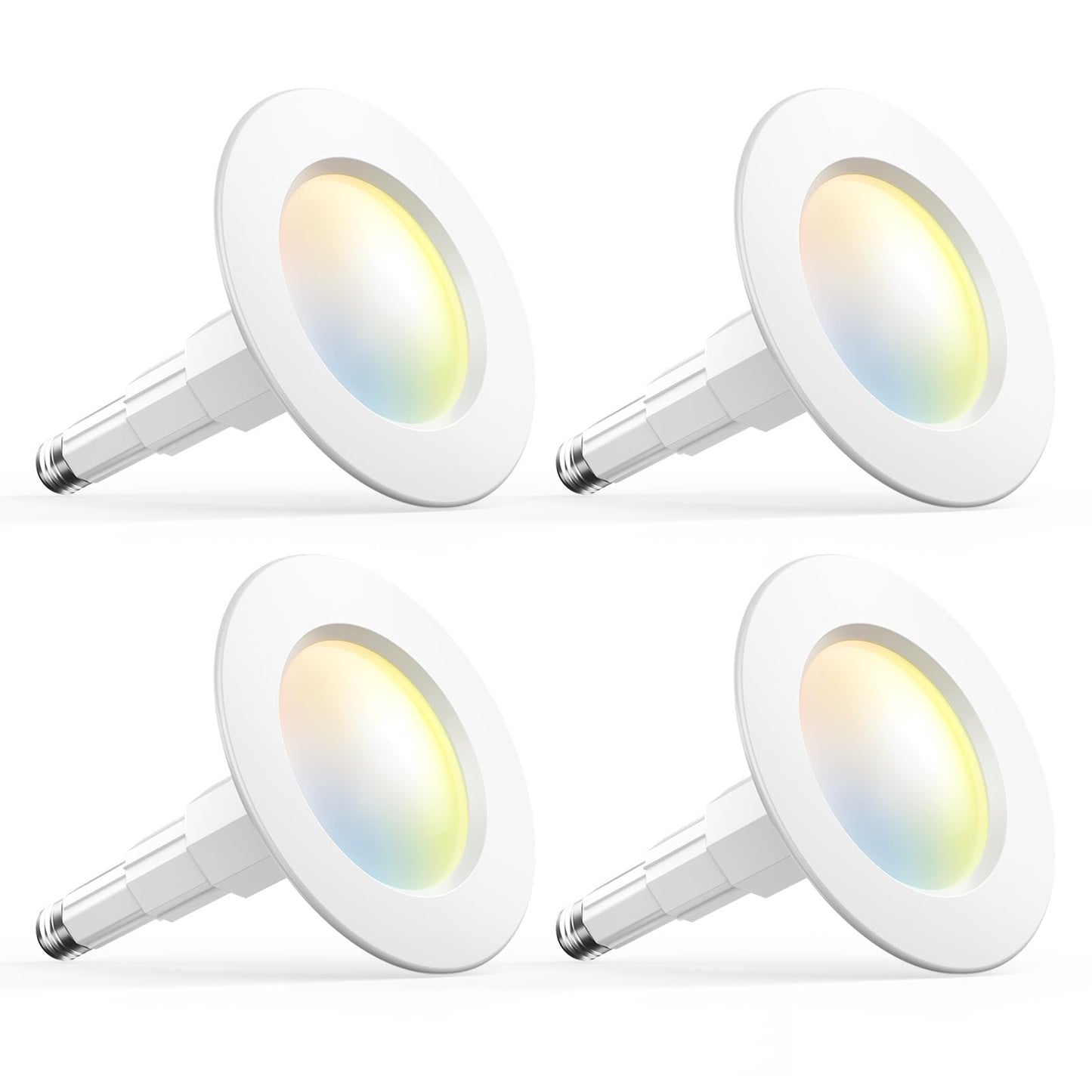 Amico 5/6 inch 5CCT LED Recessed Lighting 4 Pack, 12W=100W, 950LM Adjustable Can Lights, 2700K/3000K/4000K/5000K/6000K Selectabl