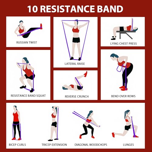 LEEKEY Resistance Bands, Exercise Bands,Pull Up Assist Bands - Bands for Working Out,Band for Men and Women Fitness Traini...