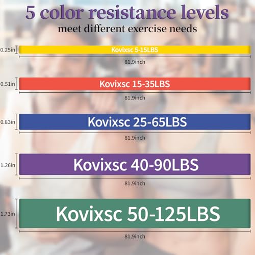 Resistance Bands for Working Out, Pull Up Assistance Bands, Exercise Workout Bands for Men & Women, Gym Bands with Door An...
