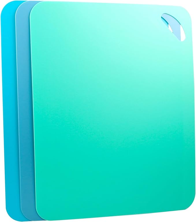 Plastic Flexible Cutting Mats for Kitchen, 6pcs Color Coded Chopping Board Set, Cutting Board Sheet for Kitchen Cooking, Dishwasher Safe(11.5x9"&13x10.6")