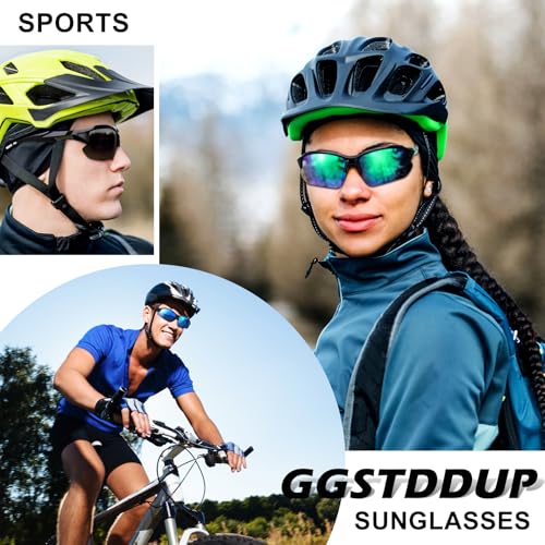 GGSTDDUP 4 PACK Polarized Sport Sunglasses for Women Men UV Protection,Running Cycling Fishing Sunglasses Outdoor