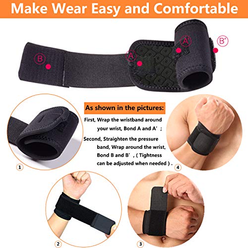 Wrist Brace, 2 PACK Wrist Wraps for Carpal Tunnel for women and men. Wrist Straps for Weightlifting, Working Out and Pain ...