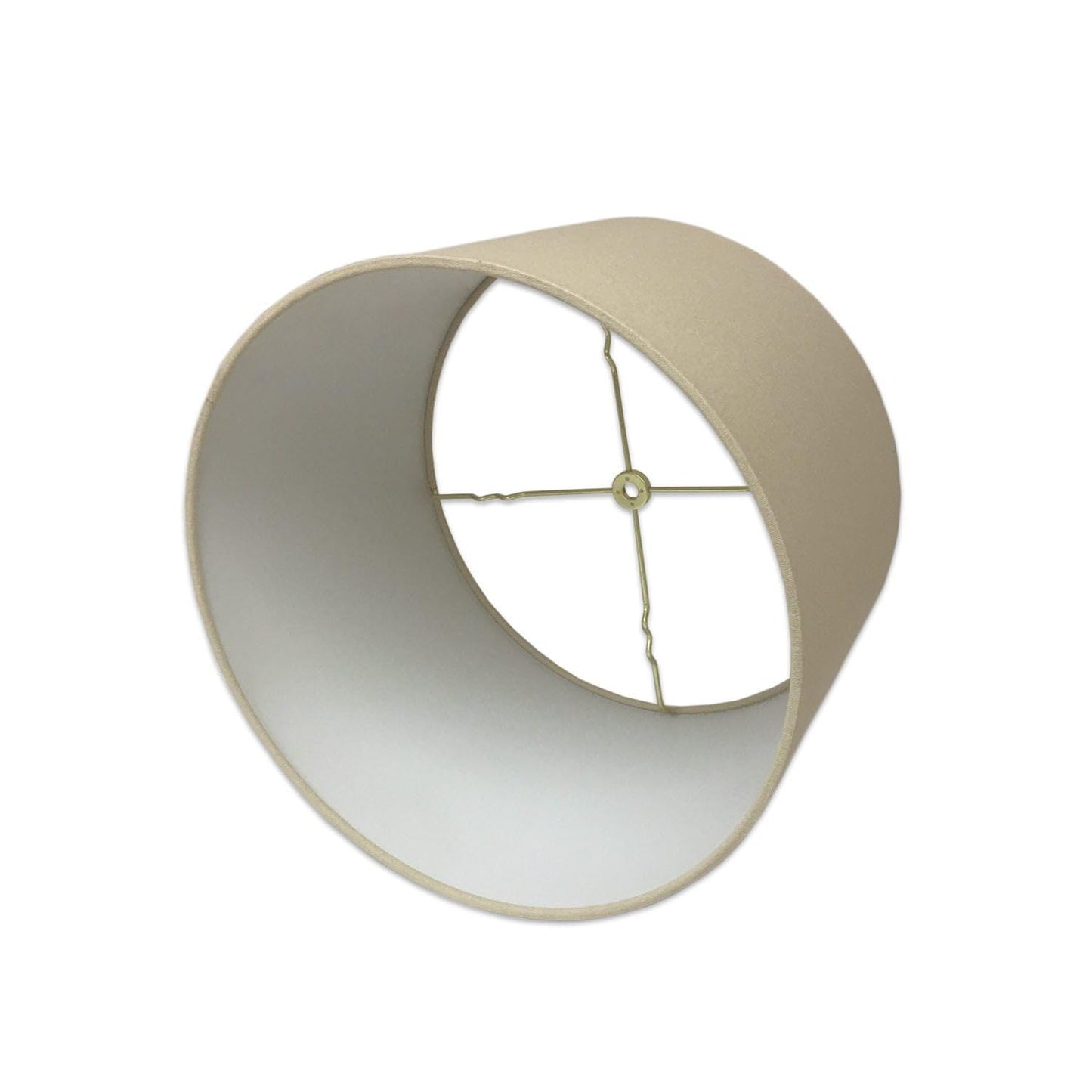 Royal Designs, Inc. Shallow Drum Hardback Lamp Shade 15 x 16 x 10 Linen Beige Model HB-610-16LNBG